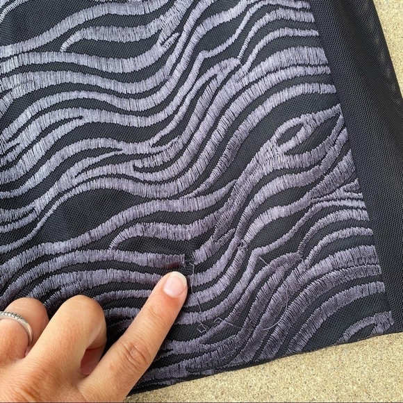 Reiss Tonal Embroidered Mesh Panel Dress - Picture 8 of 8